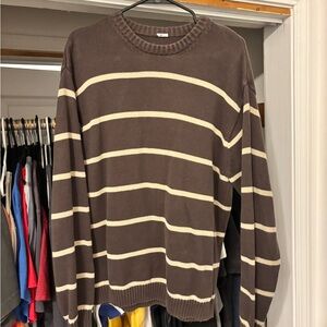 Brown Striped Men's Sweater
